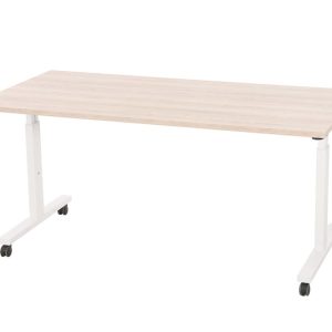 TUBE verrijdbare klaptafel 200×80 cm Scandinavisch eiken wit - Afbeelding 5
