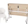 TUBE verrijdbare klaptafel 200×80 cm Scandinavisch eiken wit