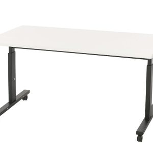 TUBE verrijdbare klaptafel 180×80 cm wit zwart