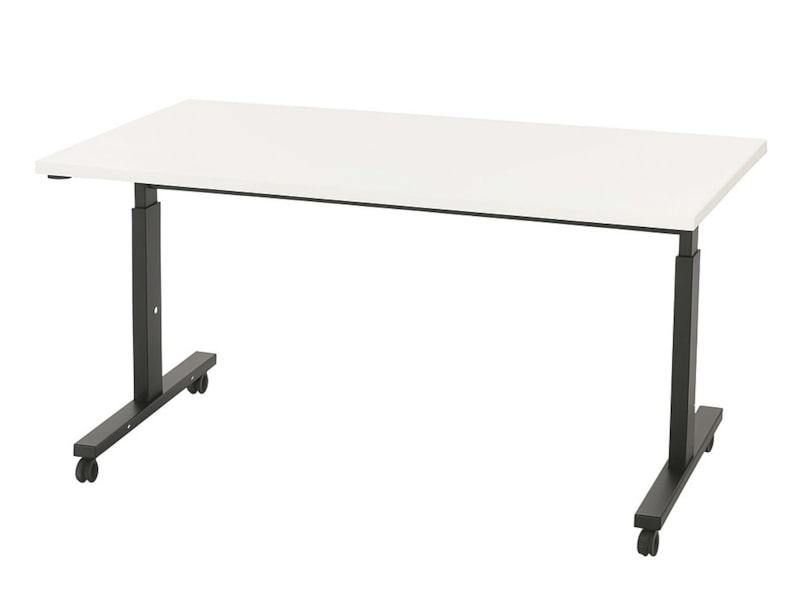 TUBE verrijdbare klaptafel 160×80 cm wit zwart