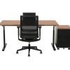 TUBE instelbaar bureau 160×80 cm cognac walnoten zwart