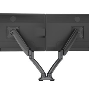 Dudly dubbele monitorarm met gasveer – zwart - Afbeelding 2