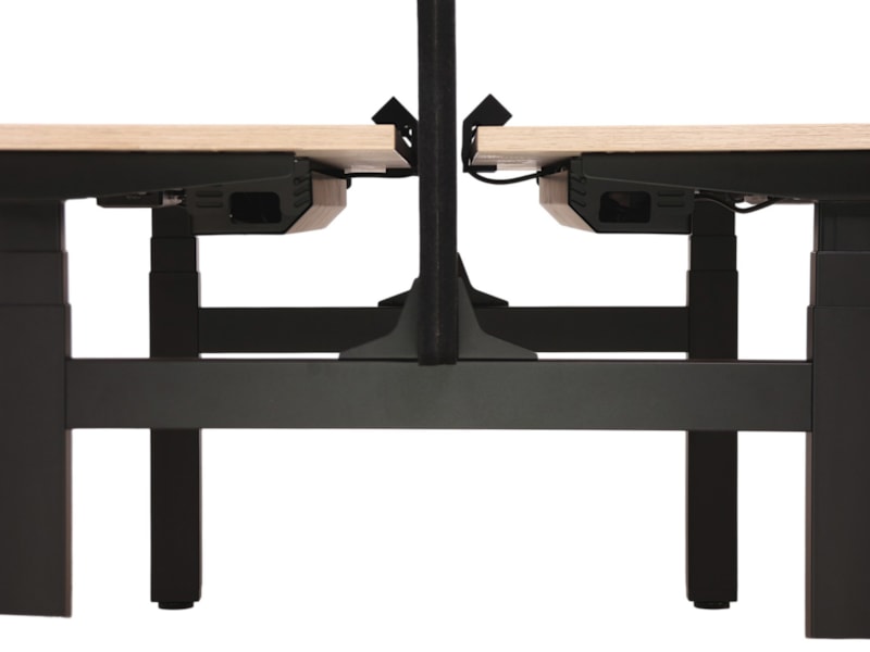 YOUP06 elektrisch duo zit-sta bureau 2 × 140×80 cm eiken zwart - Afbeelding 7