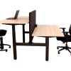 YOUP06 elektrisch duo zit-sta bureau 2 × 180×80 cm eiken zwart