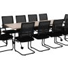 FOLD klaptafel 260x100 cm Scandinavisch eiken met zwart frame