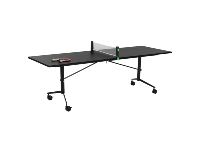 FOLD verrijdbare klaptafel 260x100 cm volledig zwart - Afbeelding 8