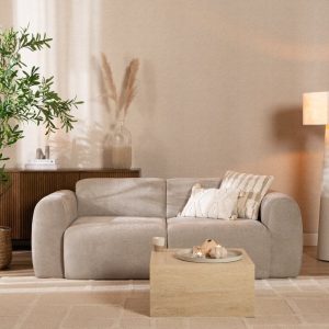 2,5-zitsbank Maine in taupe gemêleerde stof