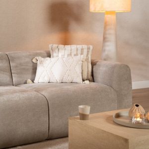 2,5-zitsbank Maine in taupe gemêleerde stof