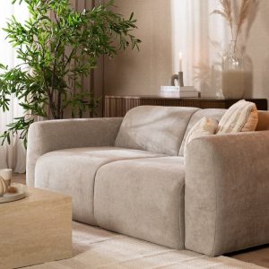 2,5-zitsbank Maine in taupe gemêleerde stof