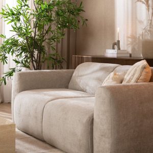 2,5-zitsbank Maine in taupe gemêleerde stof