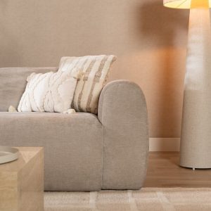 2,5-zitsbank Maine in taupe gemêleerde stof