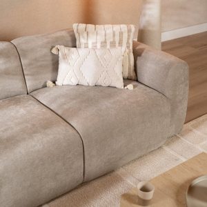 2,5-zitsbank Maine in taupe gemêleerde stof