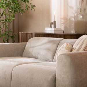 2,5-zitsbank Maine in taupe gemêleerde stof