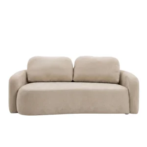 Beige 2,5-zitsbank Vienna in chenille, productfoto van voren