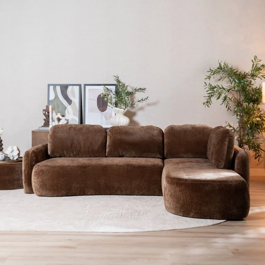Hoekbank Vienna chenille chocolate brown rechts - Afbeelding 5