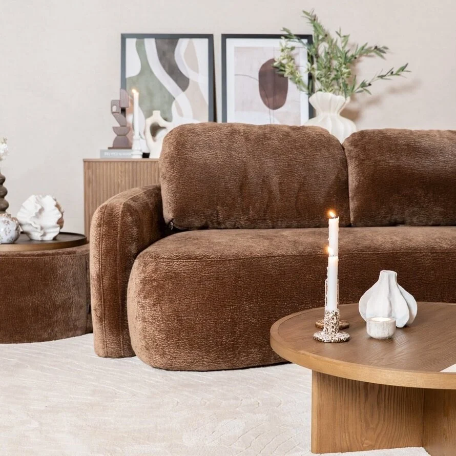 Hoekbank Vienna chenille chocolate brown rechts - Afbeelding 8