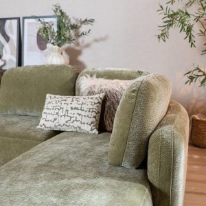 Hoekbank Vienna chenille groen rechts
