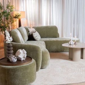 Hoekbank Vienna chenille groen rechts