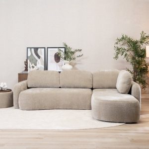 Hoekbank Vienna chenille taupe rechts