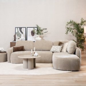 Hoekbank Vienna chenille taupe rechts