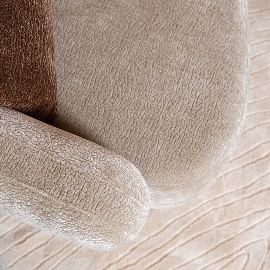 Hoekbank Vienna chenille taupe rechts