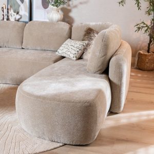 Hoekbank Vienna chenille taupe rechts