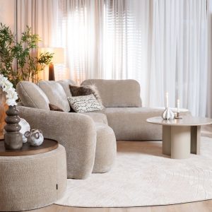 Hoekbank Vienna chenille taupe rechts