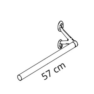 Technische tekening Caimi Ambrogino aanbouwelement 57 cm met één wandsteun
