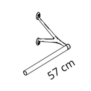 Technische tekening Caimi Ambrogio aanbouwelement 57 cm met één wandsteun