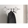 Caimi Ambrogio wandgarderobe met gepolijst aluminium steunen en verchroomde buis