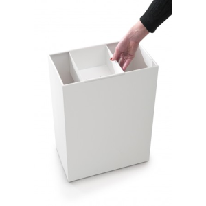Caimi Design Collection paraplubak in mat wit met inzetbak voor opvouwbare paraplu’s