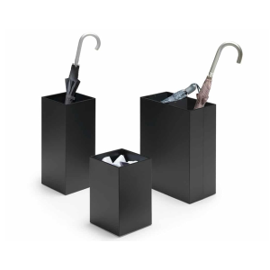 Caimi Design Collection paraplubak met inzetbak mat zwart rechts achteraan op de foto