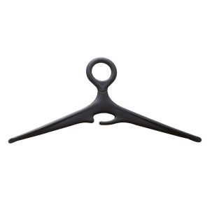 Caimi Ometto kledinghanger met gesloten ring in mat zwart