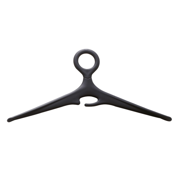 Caimi Ometto kledinghanger met gesloten ring in mat zwart