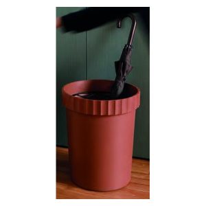 Caimi Raffles System paraplubak koperbruin RAL 8004 met rooster en voorbeeldparaplu