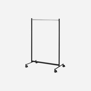 Caimi Rapid verrijdbare kapstok 86 cm in zwart met verchroomde ophangstang