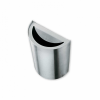 Caimi Smile wandafvalbak in gesatineerd RVS met gebogen inwerpopening