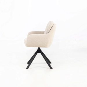 Mara draaibare kuipstoel met terugdraaifunctie – beige - Afbeelding 2
