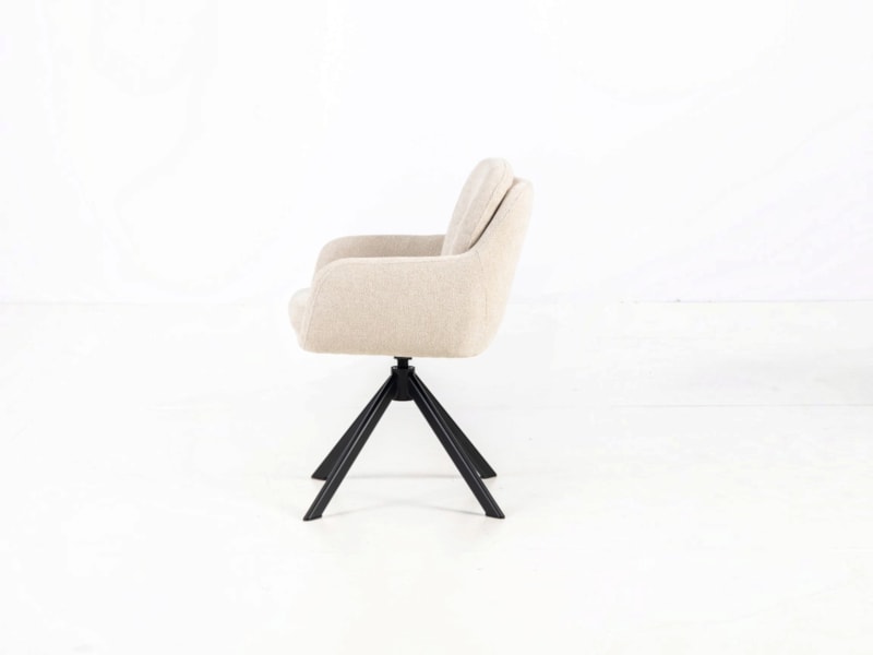 Mara draaibare kuipstoel met terugdraaifunctie – beige - Afbeelding 2