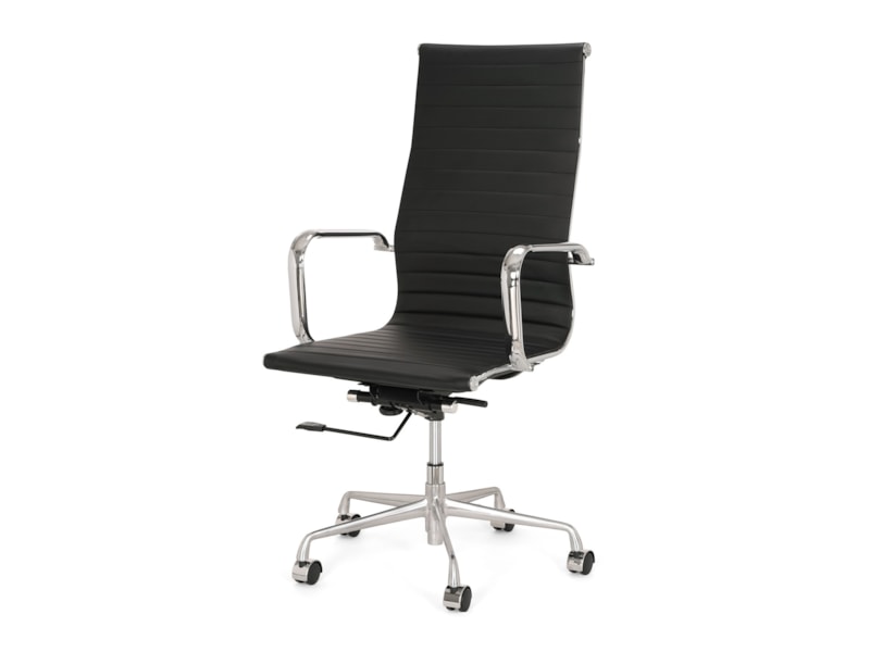 Assemblee Van Cas directie bureaustoel hoge rug zwart met aluminium frame