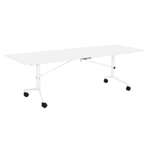 FOLD klaptafel 260x100 cm volledig wit, uitgeklapt zonder stoelen