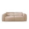 Beige 2,5-zitsbank Maine in chenille, vooraanzicht