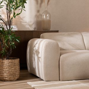 2,5-zitsbank Maine in beige chenille, sfeerbeeld