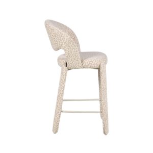 Barkruk Leo taupe leopard – 70 cm - Afbeelding 6