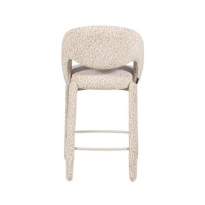 Barkruk Leo taupe leopard – 70 cm - Afbeelding 4