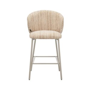 Barkruk Milo chenille – beige/roze of beige/taupe, 70 cm - Afbeelding 5