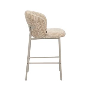 Barkruk Milo chenille – beige/roze of beige/taupe, 70 cm - Afbeelding 6