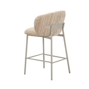 Barkruk Milo chenille – beige/roze of beige/taupe, 70 cm - Afbeelding 7