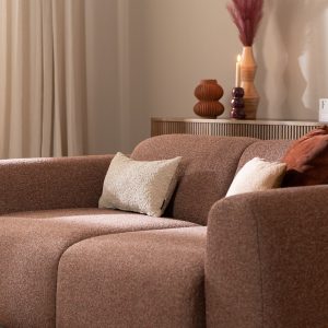 2,5-zitsbank Maine in rood-roze bouclé – productfoto 9