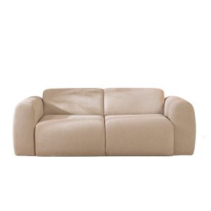 Beige 2,5-zitsbank Maine in chenille, vooraanzicht